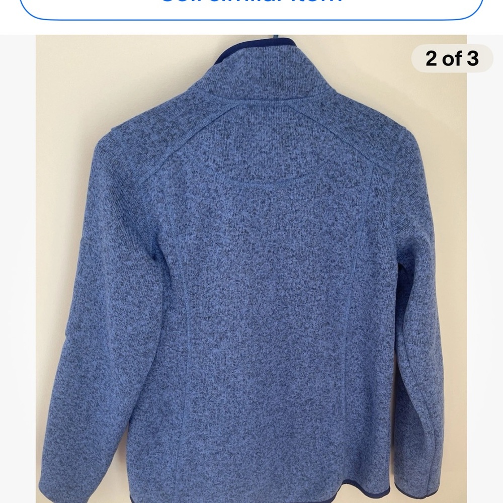 L.L. Bean Heathered Blue small Full Zip up Women's Jacket - Picture 2 of 3